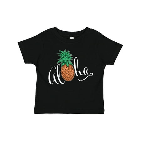 

Inktastic Aloha- in Cursive with Pineapple Gift Toddler Boy or Toddler Girl T-Shirt