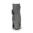 thumbnail image 4 of Unique Bargains Bottines à Talon Épais à Bout Rond à Fermeture Éclair pour Femmes, 4 of 7