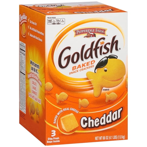 Product of Pepperidge Farm Goldfish Cheddar Baked Snack Crackers (22 oz., 3 ct.) - Crackers