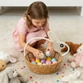 thumbnail image 3 of Stijggn Easter Baskets Easter Decorations Reusable Easters Celebration Basket with Rabbits Ear Handle Breathable Carrying Bucket Holiday Party Favor Supplies, 3 of 6