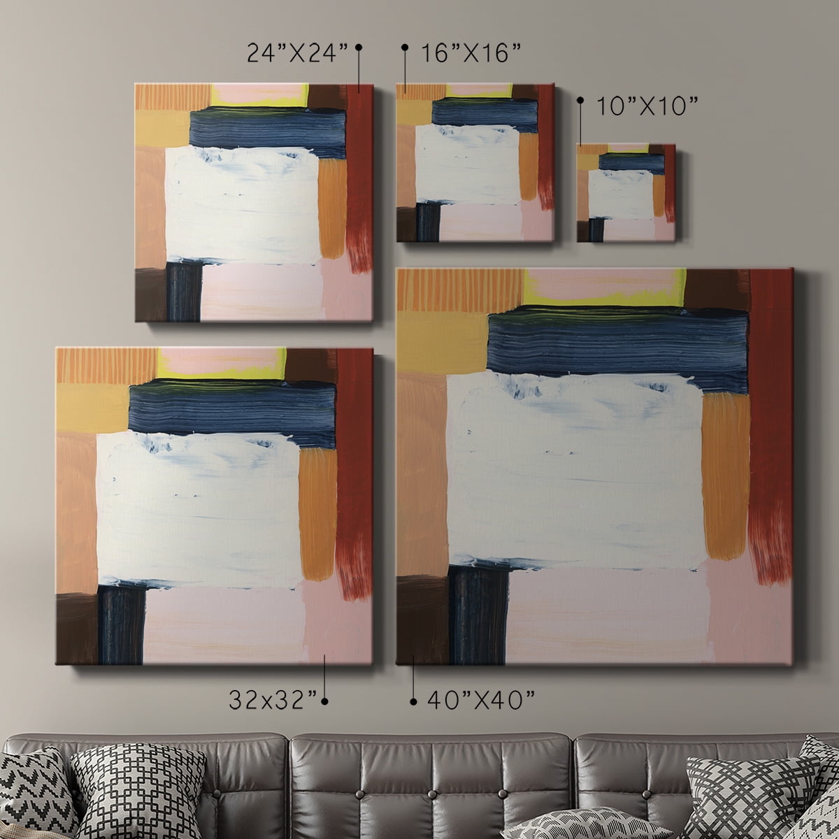 Wexford Home Custom Coalescence-Premium Gallery Wrapped Canvas, 40" x 40" - Ready to Hang