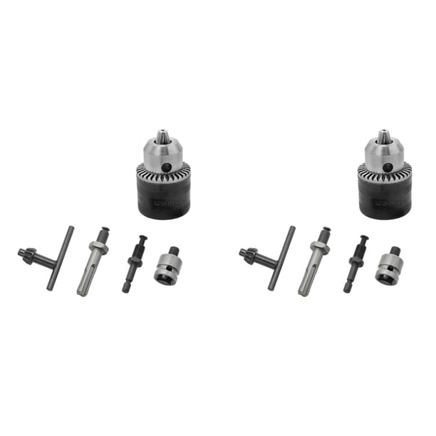 10 Piezas 1,5-10mm 3 / 8-24Unf Juego de Portabrocas Adaptador de Taladro Llave de Impacto Cambiada Kits