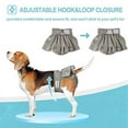 thumbnail image 4 of Avont 3 Pack Washable Dog Diapers Female, Reusable Dog Period Diapers Cover, Female Dog Diapers for Heat Cycle, Incontinence, Girl Dog Diapers Dress -Black/Brown/Grey, 4 of 8