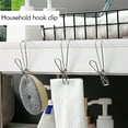 thumbnail image 5 of 10Pcs Stainless Steel Small Wire Clamp With Hanging Strap Hanging Hooks, 10 Clips Hooks, Silver, 5 of 7