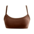 thumbnail image 5 of Bras for Women,Adjustable Square Neck Wireless Yoga Bra Top for Women Supportive Comfort Workout and Daily Wear,Sports Bras for Women,Brown,M, 5 of 5