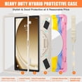 thumbnail image 2 of Dteck Case for Samsung Galaxy Tab A9 Plus 11 inch (SM-X210/X215/X216/X218),Heavy Duty Armor Shockproof Kids Case with Rotating Stand & Hand/Shoulder Strap for Galaxy Tab A9+ 2023,Colorful/Pink, 2 of 9
