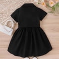 thumbnail image 6 of Mercatoo Summer Toddler Girls Outfit Short Sleeve Solid Colour Suit Jacket Suspender Dress 2Pcs Set Kid Clothes for Girls, 6 of 6