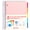 Pink, variant on SUNEE 5 Subject College Ruled Spiral Notebook, 400 Pages, 8.5 x 11 Inches, Black