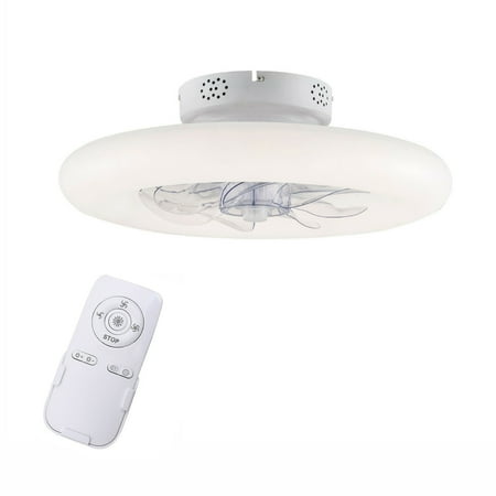 

Oukaning 20 Invisible Ceiling Fan Light 3 Colors LED Chandelier Lamp W/ Remote Control