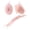 Pink, variant on NANMELX 3PCS/LOT Shower Scrubber Set Ergonomic Back Scrub Tool Exfoliating Gloves With Loofah For Sensitive Skin