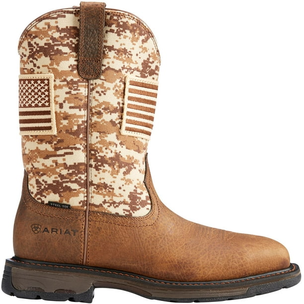 ariat men's workhog patriot steel toe work boot