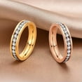 thumbnail image 4 of K-KED Trendy Women's Single Row Diamond Tail Stainless Steel Rings Size 5-10-9-Rose Gold, 4 of 9