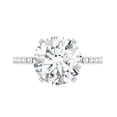 thumbnail image 5 of Rosec Jewels Cubic Zirconia Solitaire Engagement Ring 4 Carat - 10 mm Round - AAAA Quality Certified - With Jewelry Box, 925 Sterling Silver, US 6.50, 5 of 9
