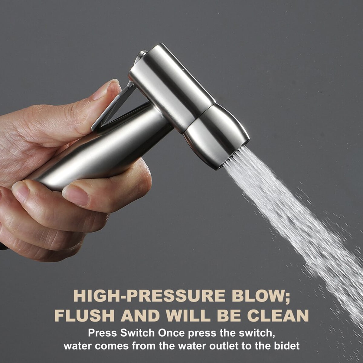 Stainless Steel Toilet Bidet Spray Handheld Shattaf Bathroom Sprayer Shower Head Stainless Steel Toilet Bidet Spray Handheld Shattaf Bathroom Sprayer Shower Head
