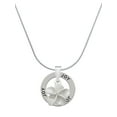 thumbnail image 1 of Delight Jewelry Silvertone White Plumeria Flower Joy Ring Charm Necklace, 18", 1 of 4
