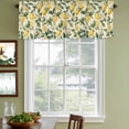 thumbnail image 3 of Lemon Flower Curtain Valances for Windows, Kitchen Valance Window Treatments Panel 2 Pack, Green Leaf Fruit Botanical Plant Yellow Rod Pocket Short Curtains for Bathroom Bedroom 60 x 18 Inch, 3 of 8