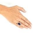 thumbnail image 3 of ELYA Jewelry Women's Pear-Cut Blue Cubic Zirconia Sterling Silver Ring, 3 of 4