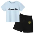 thumbnail image 5 of Conjunto de 2 camisetas y pantalones cortos de algodón de manga corta con estampado de Cobra Kai para niños de 3 a 13 años, ropa para niños y niñas, 5 of 5