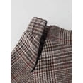 thumbnail image 5 of High Waist A-Line Plaid Skirt for Women Button Front Flared Midi Long Office Workwear Elegant, 5 of 7