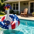 thumbnail image 4 of Independent Day Decor White Goose Ornament Bundle, Stylish Holiday Costume Accessories Paired With Sculptural Decor, Weatherproof Outdoor Decorative Set for Patio Spaces, Garden Layout, P, 4 of 5