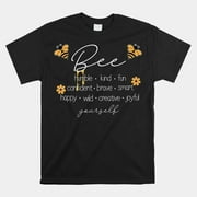 Bee Happy Kind Brave Humble Smart Positive Bumblebee Shirt