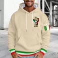 thumbnail image 2 of Valora Men Sweatshirt Men's Hoodies Sweatshirts Casual Fashion Sweater with Comfortable Fit for Daily Wear Stylish Italian Print Letter Hoodie Autumn Winter Menswear Beige 6XL, 2 of 4