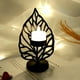 thumbnail image 3 of Portavelas metálico para velas cónicas, candelabro alto para velas de pilar, estilo moderno para bodas y comedores. Negro A, 3 of 9