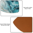 thumbnail image 5 of HemaKayy Set of 6 Decorative Coasters for Drinks, Waterproof Leather Drink Coaster with Double Side Non-Slip Surface for Cup Kitchen Home Housewarming Gift, Rectangle 4" - Abstract Marble Texture, 5 of 7