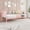 PINK - The separate bed above, variant on Twin Size Metal Daybed Frame with Trundle, Heart Design Noise Free Platform Sofa Bed with Heavy Duty Steel Slats Support for Bedroom Living Room, Easy Assembly & Space-Saving