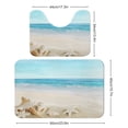 thumbnail image 6 of Bathroom Rugs Set 2 Pieces, Sea Star Bathroom Set - Quick Drying Bath Mat And U-Shaped Toilet Rug, Water Absorbent Bath Carpet For Bedroom Floor Living Room, Machine Washable, 6 of 6