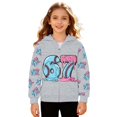 thumbnail image 6 of MEZZALL Boys Cartoon Number 67 Print Hooded Zip Up Jacket Long Sleeve Athletic Sweatshirt Outerwear Kids Versatile Tops Coats, 6 of 6