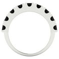 thumbnail image 5 of 1.53 ctw Wedding Band for Women - 14K White Gold Natural Onyx Stackable Eternity Ring, 5 of 6
