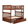 thumbnail image 2 of AFI Columbia Bunk Bed Full over Full with Twin Trundle Bed, Walnut, 2 of 8