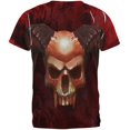 thumbnail image 2 of T-shirt Homme Halloween Démon Cornu Crâne de l'Enfer Partout, 2 of 2