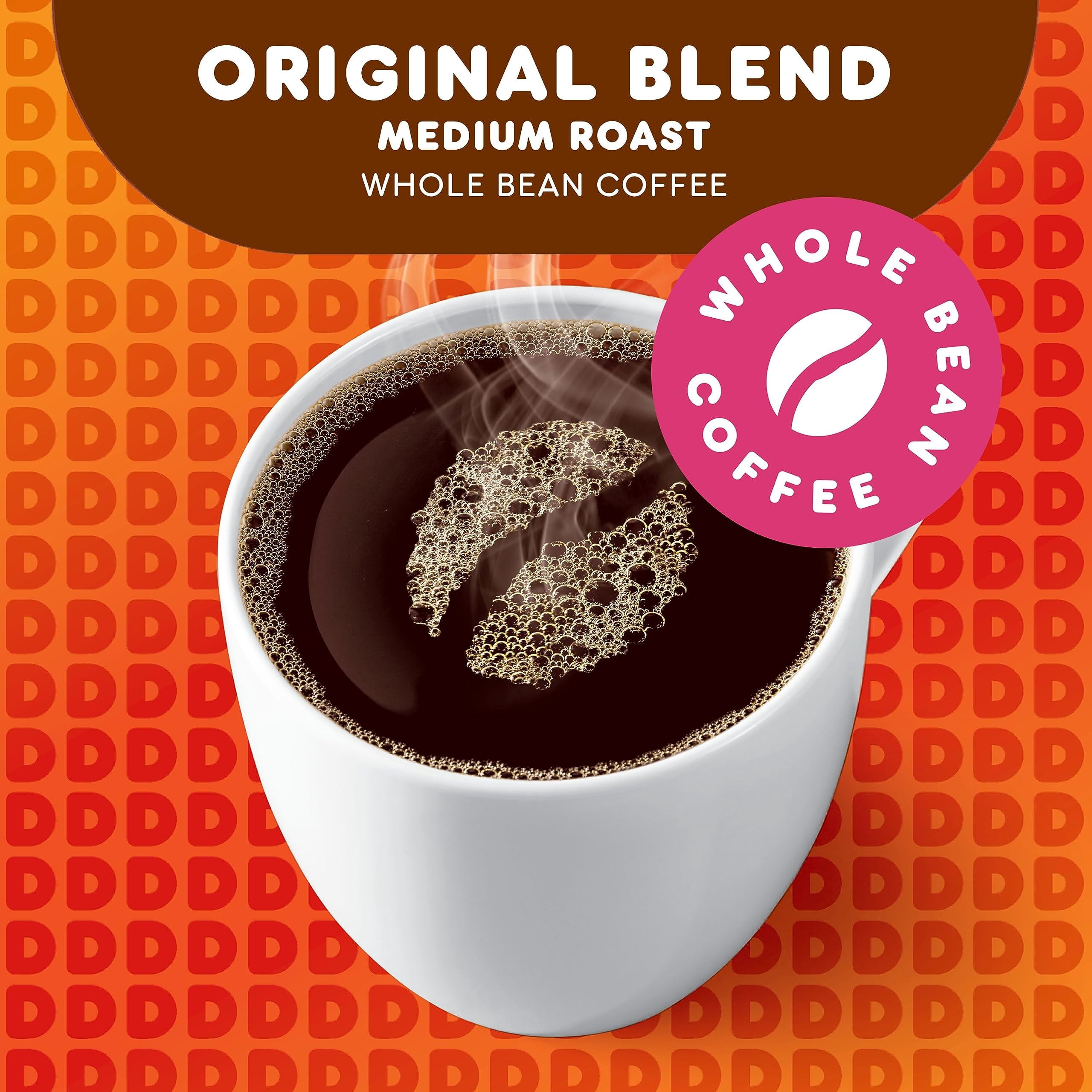 Dunkin' Donuts Original Blend Medium Roast Whole Bean Coffee 12 oz (Pack of 24)