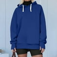 thumbnail image 6 of Oversized Sweatshirt for Women, Women's Thumb Button Sweatshirt Hoodie 2025 And Winter Clothing Long Sleeve Hoodie Sweatshirt, Blue S, 6 of 8
