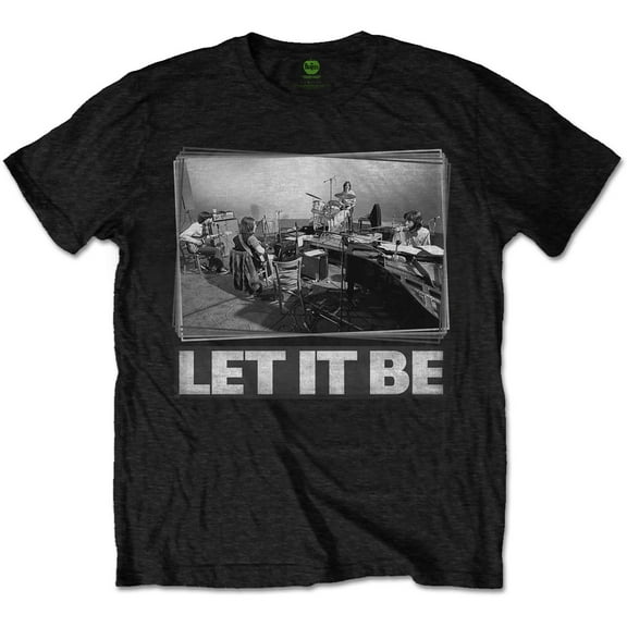 Men's Beatles Let It Be Studio Slim Fit T-shirt Small Black