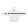 thumbnail image 6 of Oversized Valentine Hoodie Women White Graphic Sweatshirt, Love This Much Zip Up Fleece Gift for Her Date Night Galentines S-4XL,Size L, 6 of 9