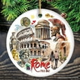 thumbnail image 6 of Artistic Rome Landmark Collage Ornament, Italy Christmas Gift with Roman Colosseum and Statues, 6 of 6