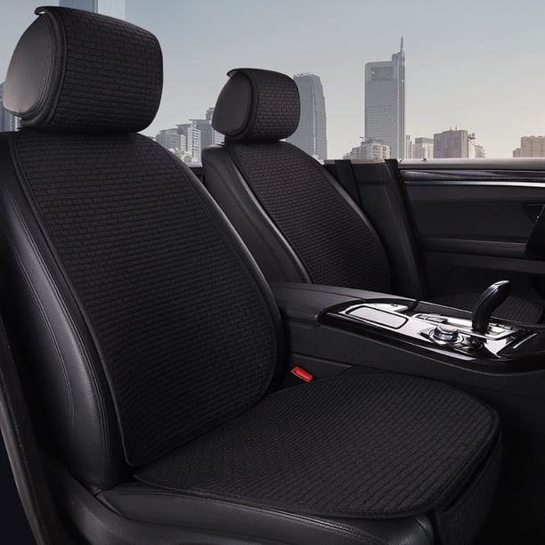 Fundas para asientos delanteros de coche, almohadillas de cojín, fundas inferiores para asientos de coche, súper transpirables, cálidas en invierno y frescas en verano, antideslizantes, con bolsas de