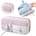 thumbnail image 2 of Purple Cute Pencil Case, Aesthetic Pen Pouch, Colored Pencil Bag with Zipper, Stationery Storage and Organizer, 2 of 9