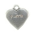 thumbnail image 1 of Sterling Silver 24" .8mm Box Chain Flat Heart With Faith Pendant Necklace, 1 of 2