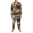 thumbnail image 3 of Sikiie Regal Dog In Royal Attire Mens Pajama Set, Soft Warm Long Sleeve Sleepwear, Cozy Button-Down Pjs for Men-X-Large, 3 of 7
