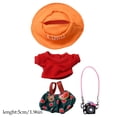 thumbnail image 3 of Conjunto de muñeca arcoíris Camiseta blanca + vaqueros Ropa para bebé Combinación de ropa para muñeca de tela Accesorios desmontables Conjunto de tres piezas Ropa para bebé de 10 cm, 3 of 6