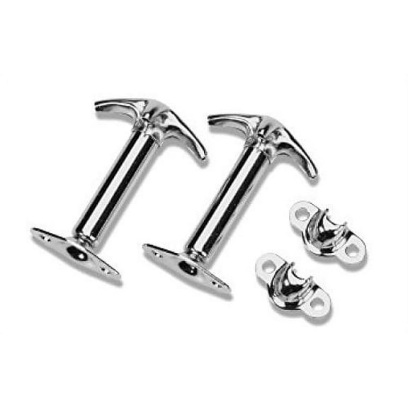 Bestop 51294-00 Chrome Finish Hood Latch Setï¿½for 1942-1995 CJ & Wrangler (pair -