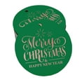 thumbnail image 1 of Inkdotpot Merry Christmas & Happy New Year Text Bottle Tag Real Rose Gold Foil Favor Hang Tags Pack Of 100, 1 of 7