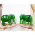 thumbnail image 2 of Estatua decorativa Acxico Jade Green Feng Shui Elephant, 2 of 7