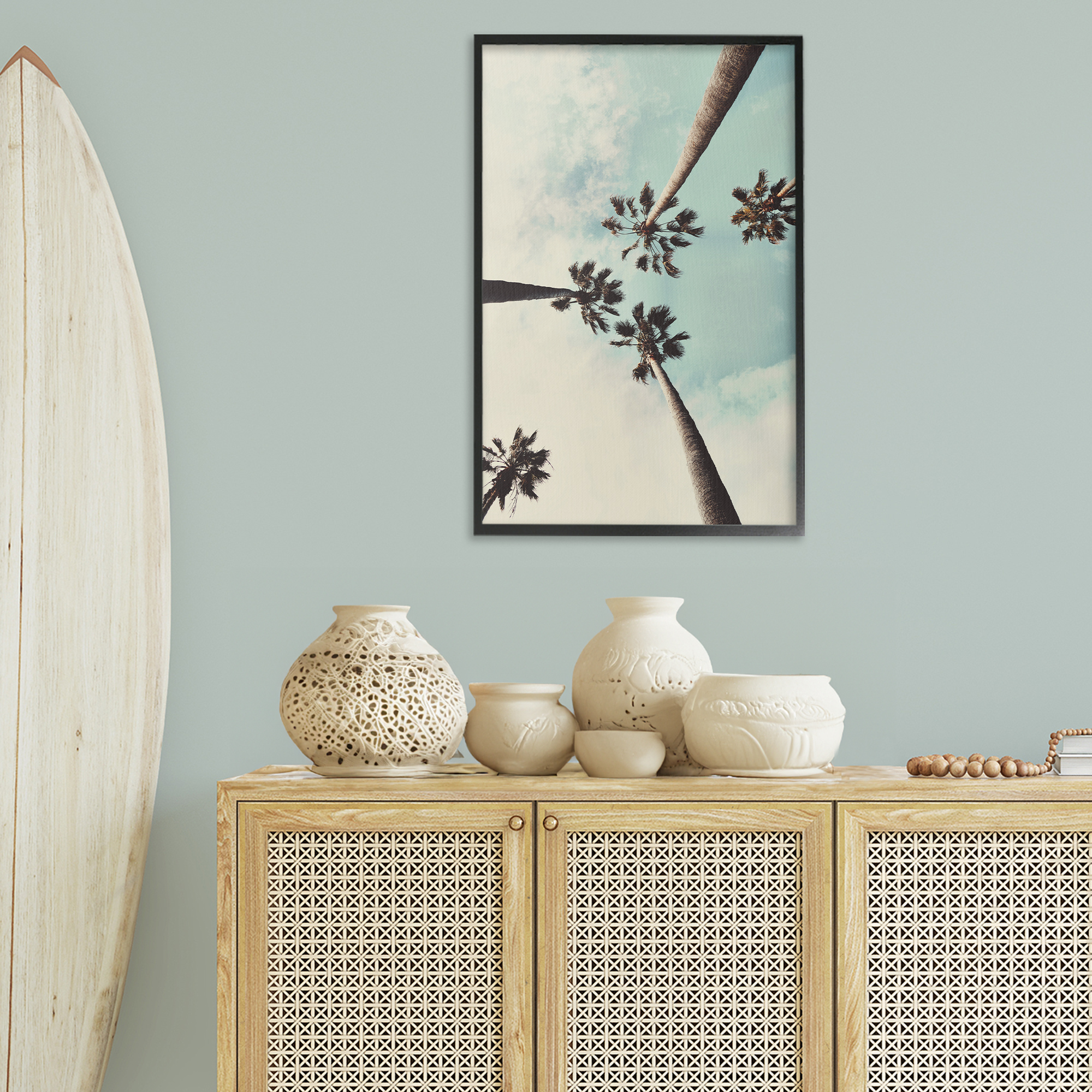 Stupell Industries Centric Tropical Palms Botanical & Floral Photography Black Framed Art Print Wall Art, 20 x 30