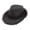 Black, variant on Unisex Frayed Brim Straw Fedora Hat, Breathable Woven Classic Summer Sun Hat with Black Band for Men Women Outdoor Travel Vacation Daily Casual Wear,One Size