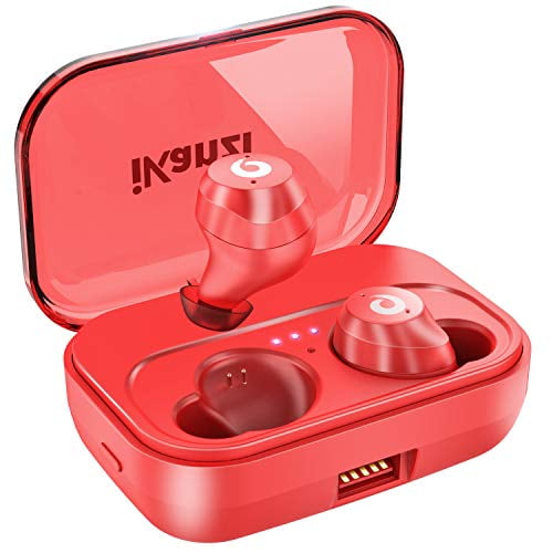 Updated Version Wireless Earbuds Bluetooth Headphones Ikanzi Ipx7 Waterproof 72h Cycle Play Time 20mah Bluetooth 5 0 Autopairing Wireless Earphones Bluetooth With Charging Case Red Walmart Com Walmart Com